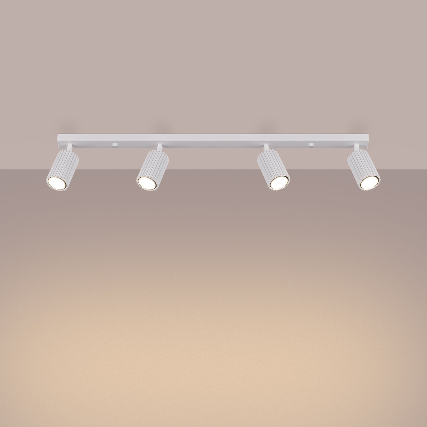 Deckenstrahler Weiß 4-flammig GU10 81 cm lang schwenkbar