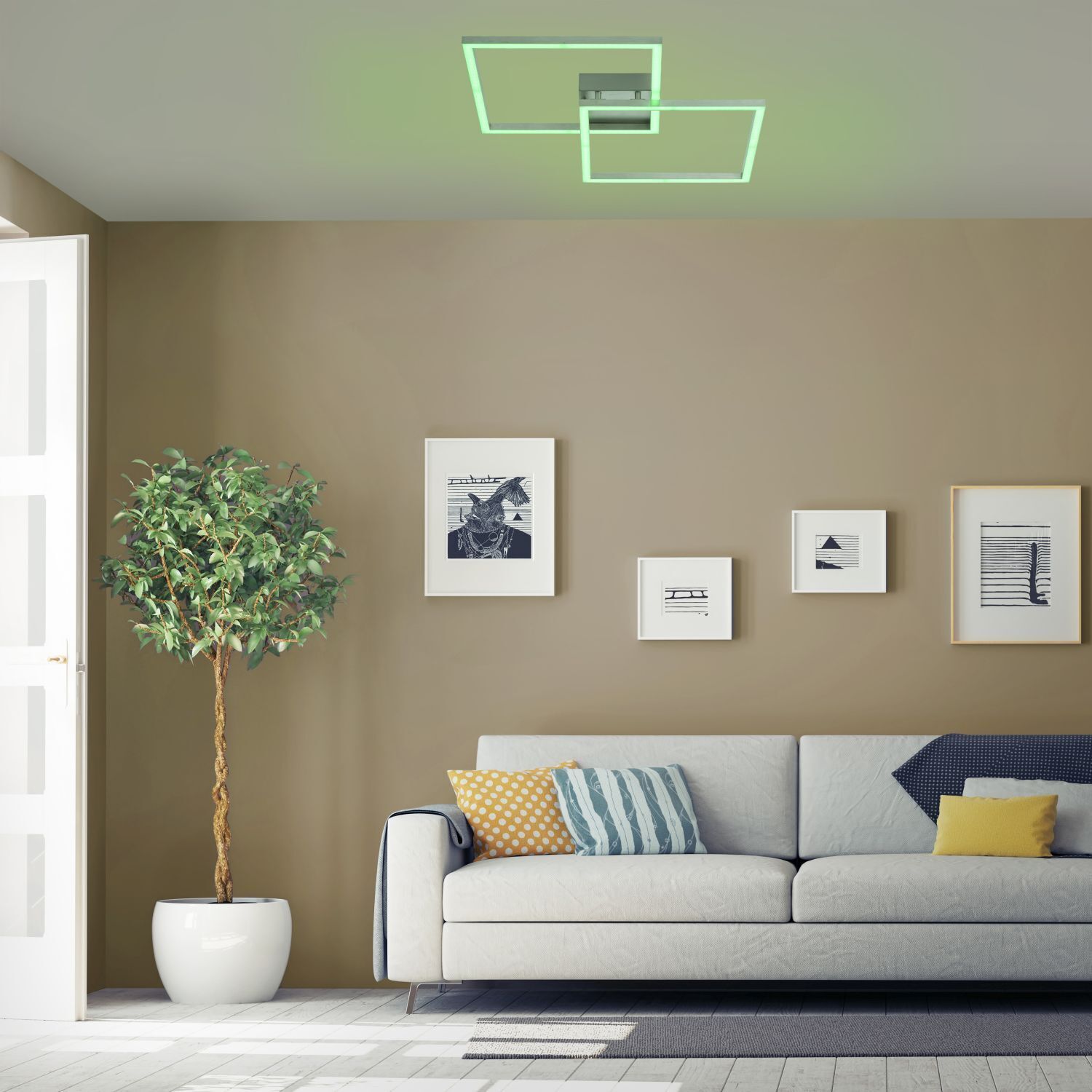 Wohnzimmer, Innenarchitektur, Pflanze, Dekoration für Zuhause, Couch