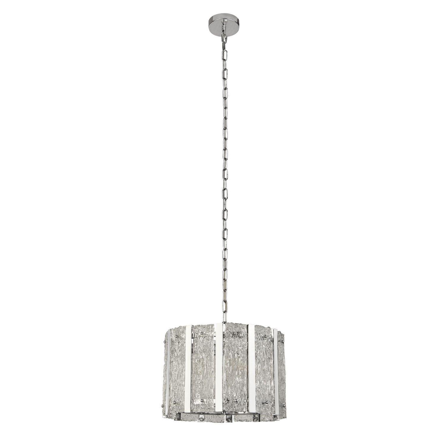 Runde Hängelampe Regenglas Metall E14 Ø39 cm Modern