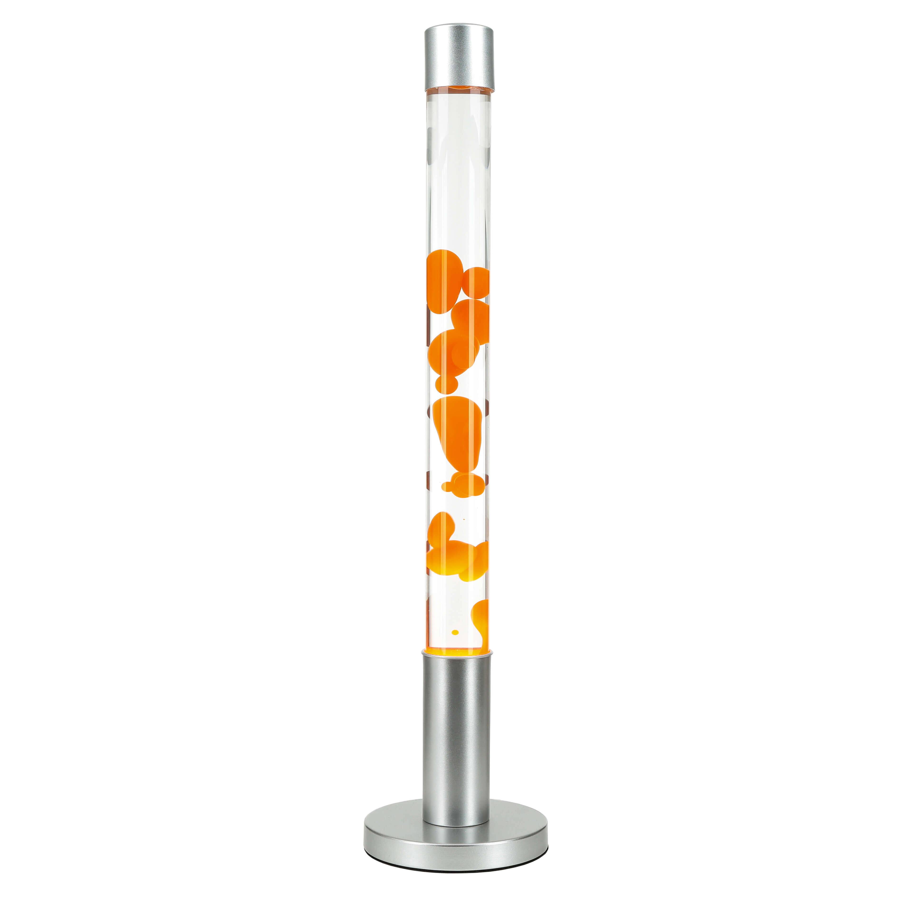 Stylische Lavalampe Orange Transparent rund ALAN Zylinder, Lampe, Rauchrohr
