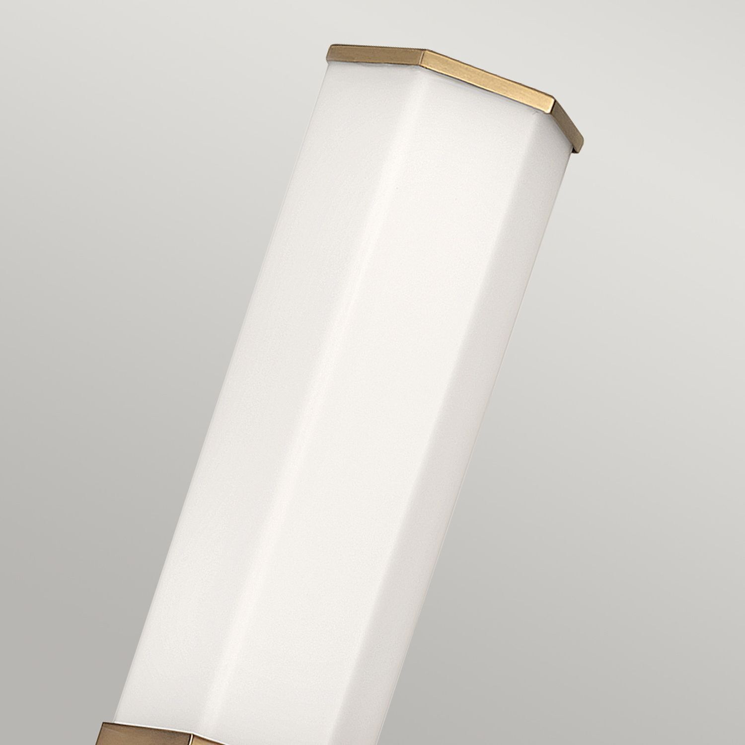 LED Badleuchte Messing Antik Weiß IP44 H: 35,6 cm Metall Glas