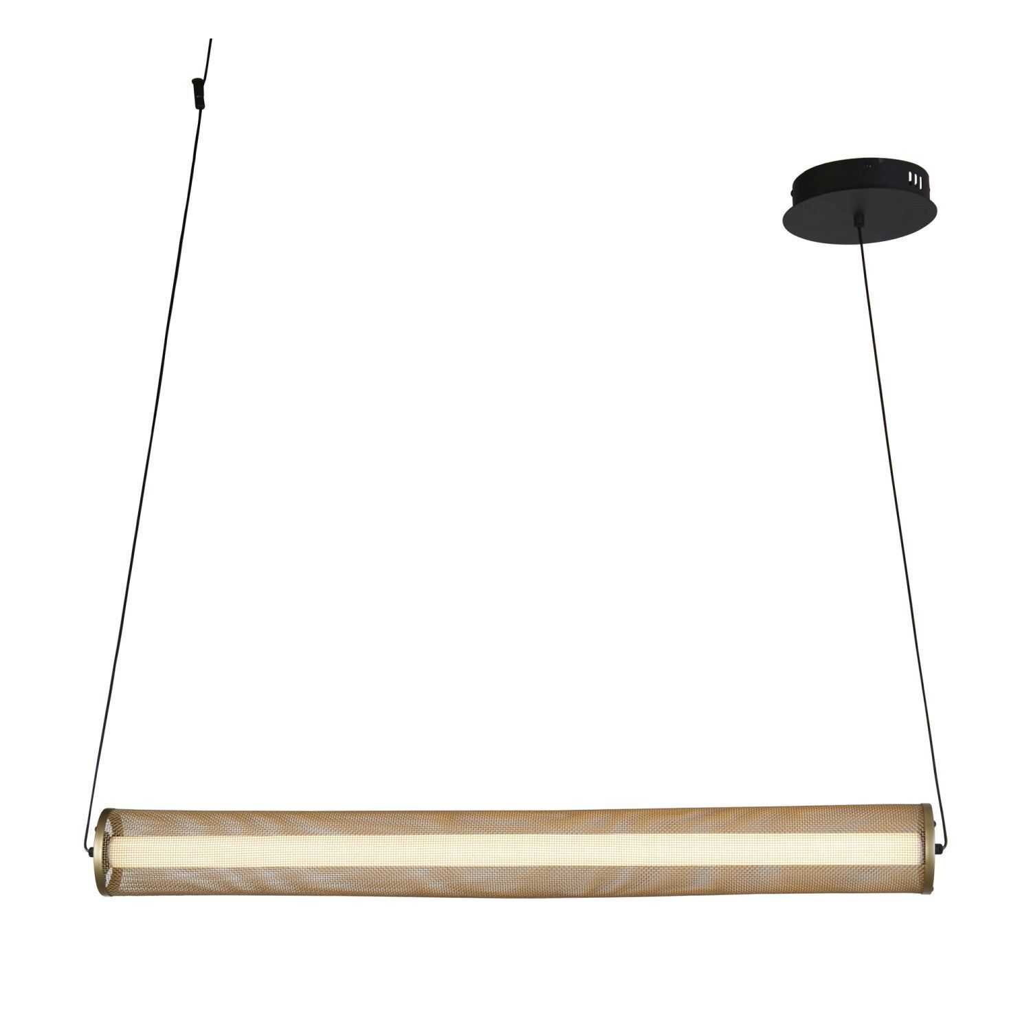 LED Pendelleuchte in Gold Schwarz Metall 26 W 92 cm