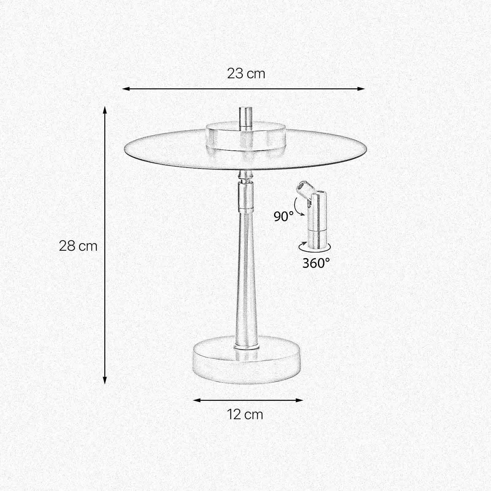 LED Tischlampe Messing Eisen H: 28 cm 2700 K Modern