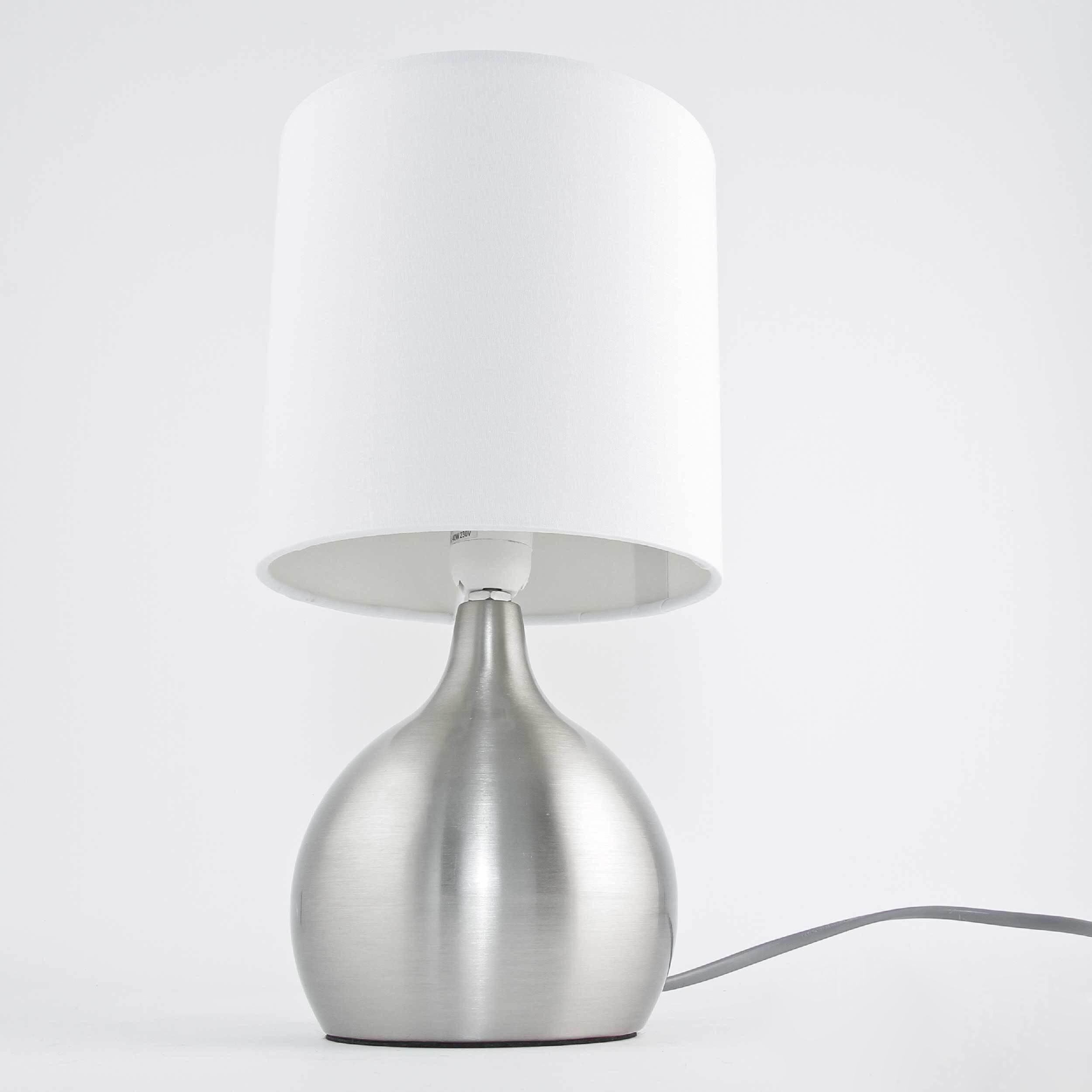 Dimmbare Touch Schreibtischleuchte Touchdimmer Modern silbern