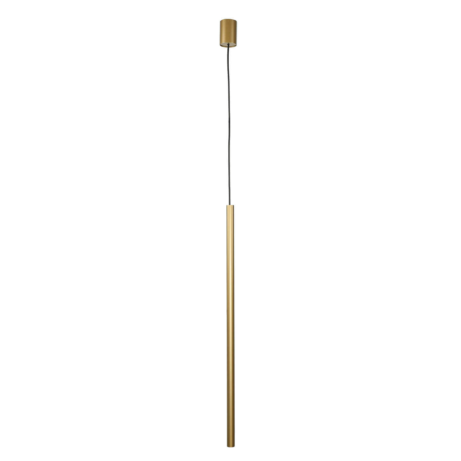 Hängeleuchte Metall Ø 2,5 cm in Gold matt schmal G9 Modern