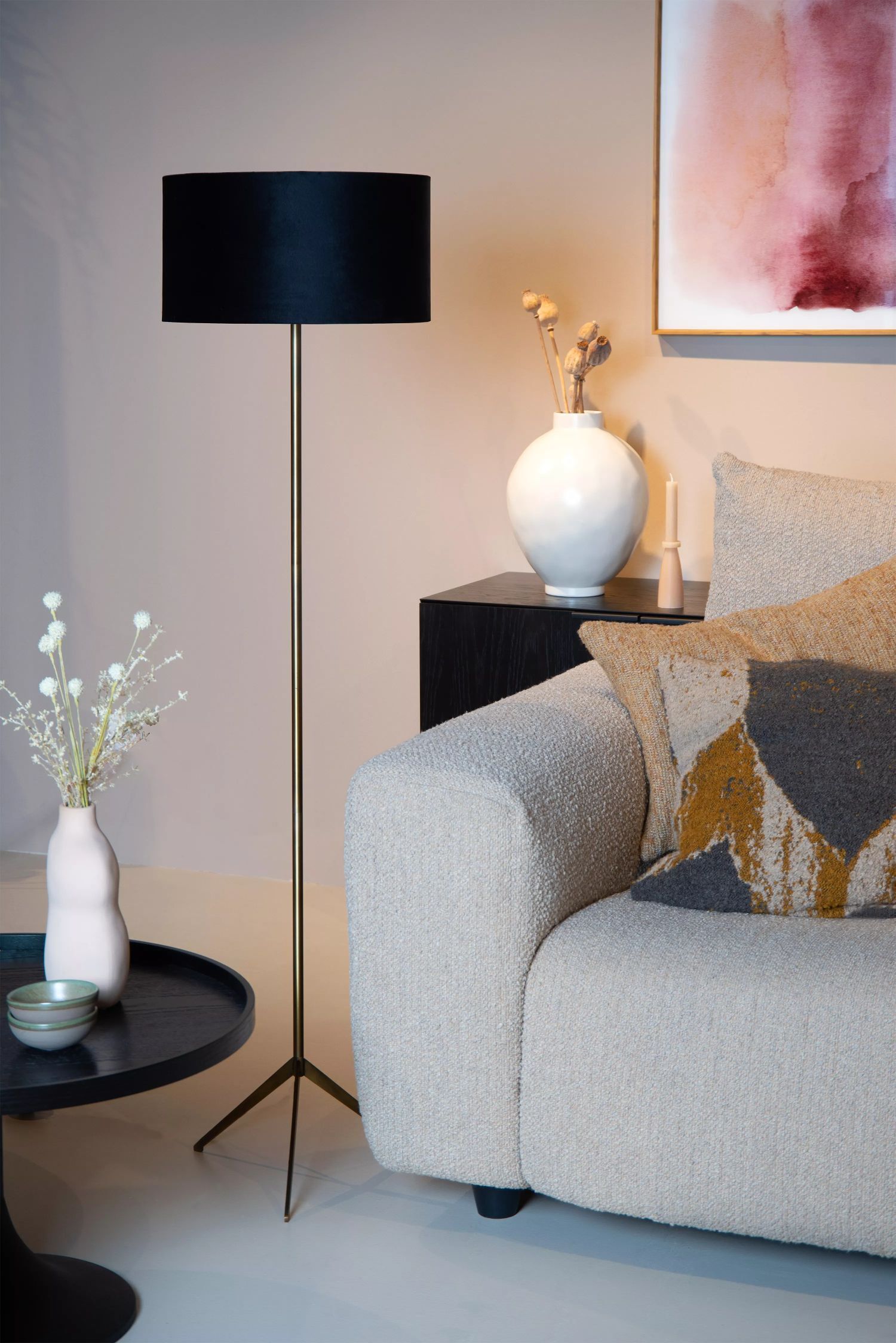 Lampe, Stehlampe, Couch, Mobiliar