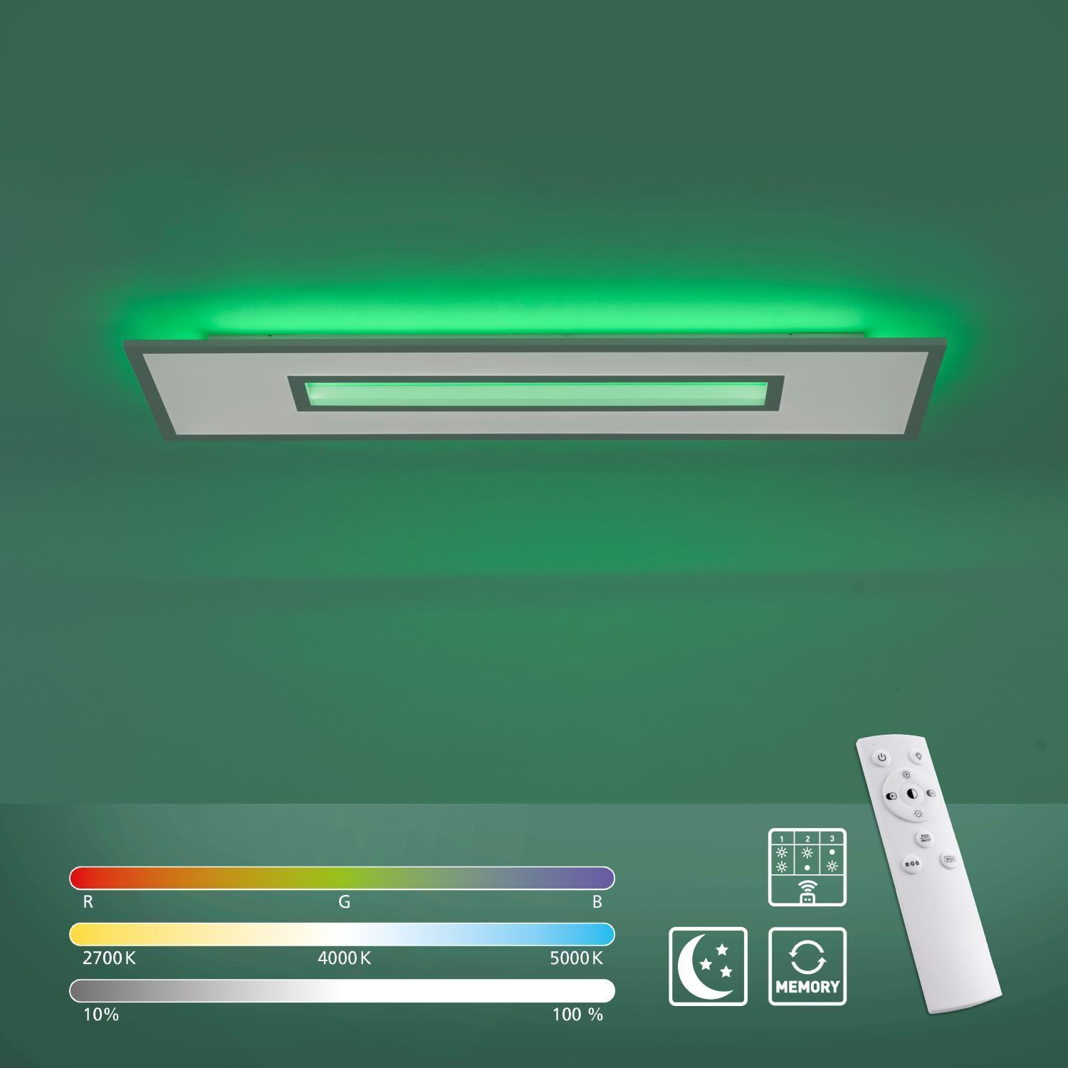 LED Deckenlampe Weiß RGB Licht dimmbar 2700-5000 K 34 W LED Deckenlampe Weiß RGB Licht dimmbar 2700-5000 K 34 W