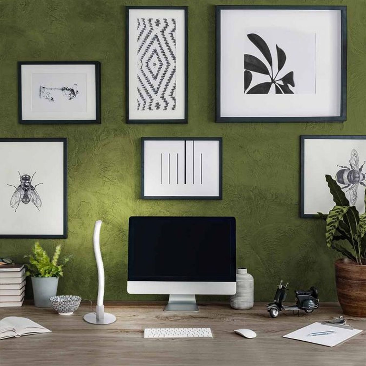 LED Tischlampe Metall in Stahl 30 cm 300 lm blendarm Drinnen, Innenarchitektur, Mobiliar, Elektrisches Gerät, Schalter