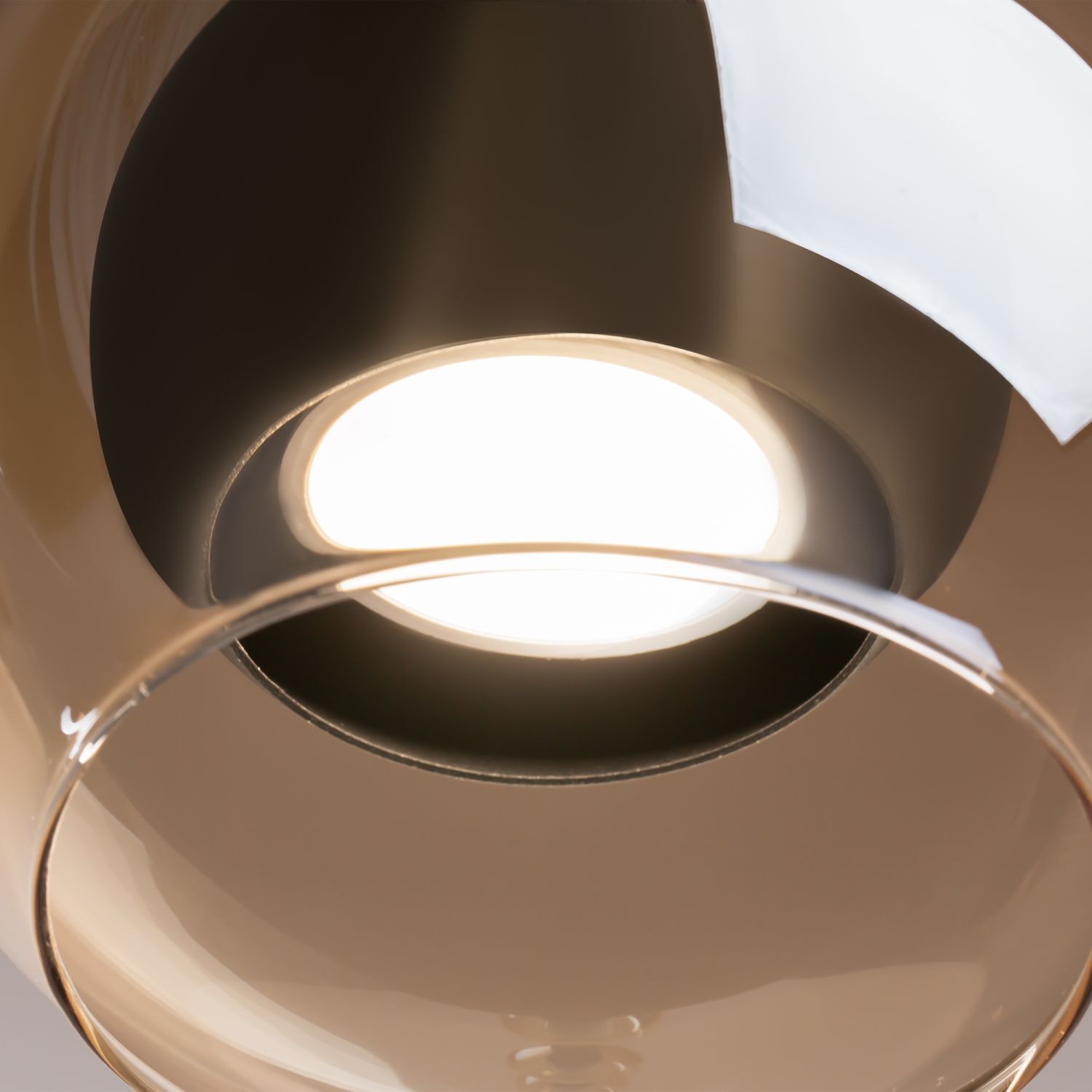 Hängeleuchte Metall Rauchglas D: 16 cm rund GU10 Modern Lampe, Deckenleuchte