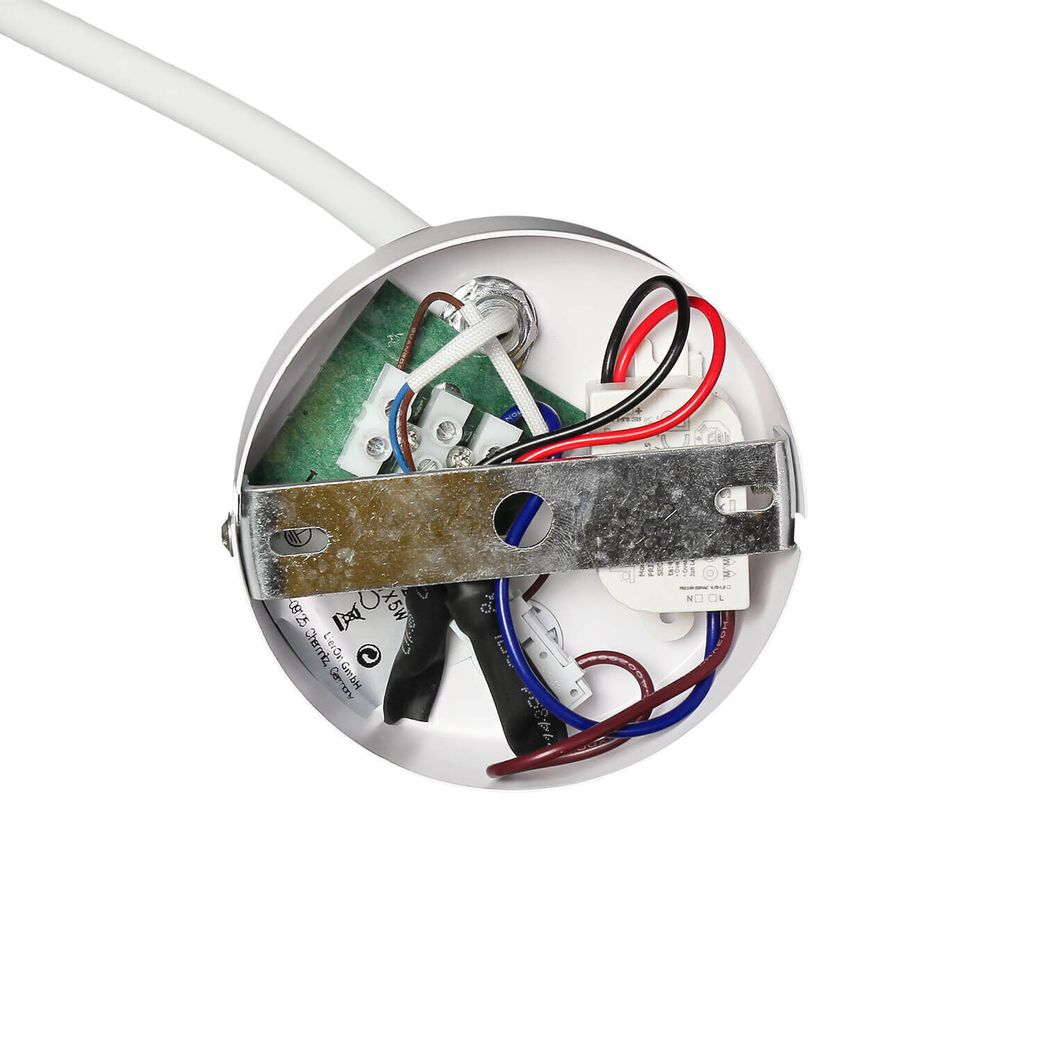 Flexible LED Wandleuchte Metall zeitloses Design Verkabelung