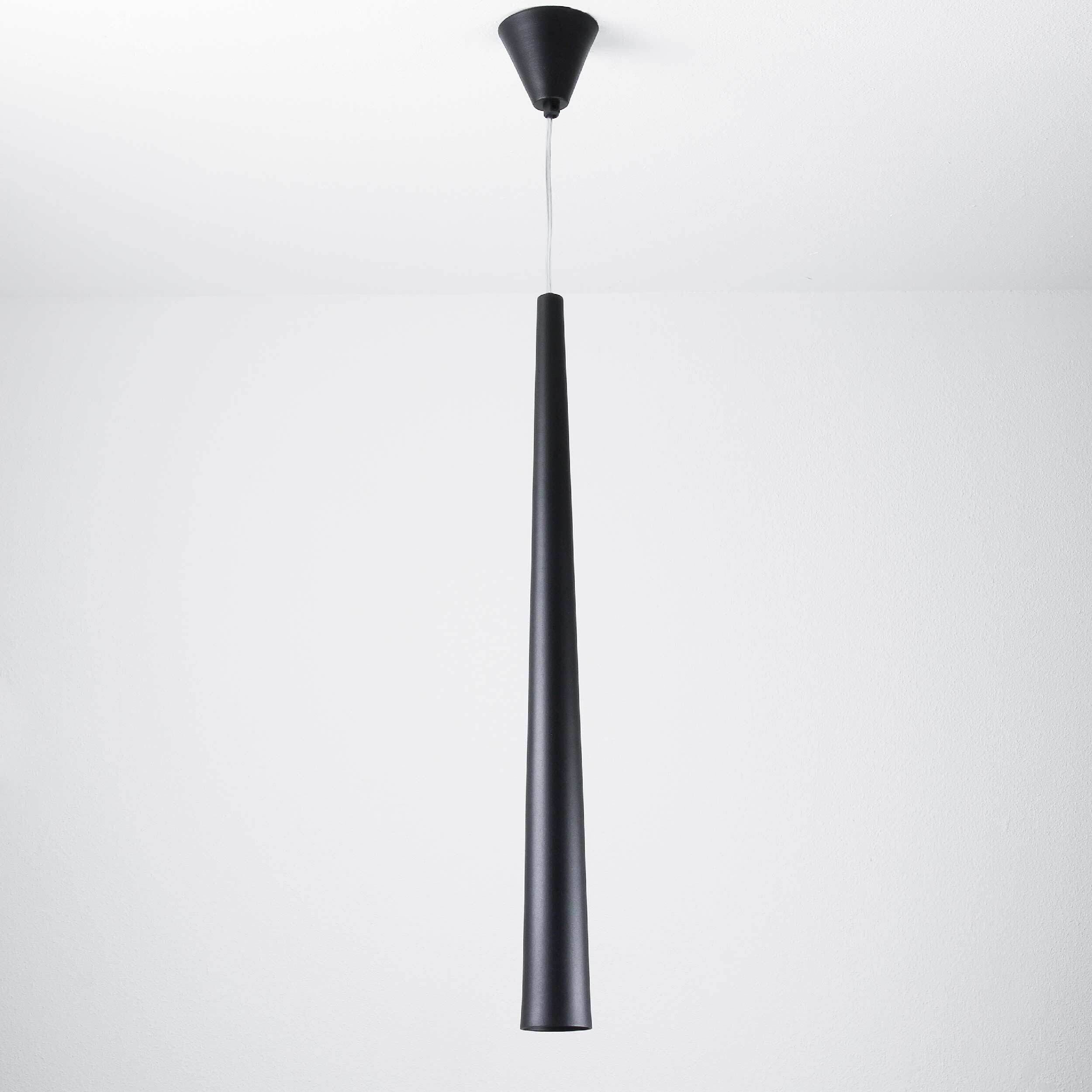 Pendelleuchte Schwarz Metall schmal GU10 Lampe, Mace Club, Waffe