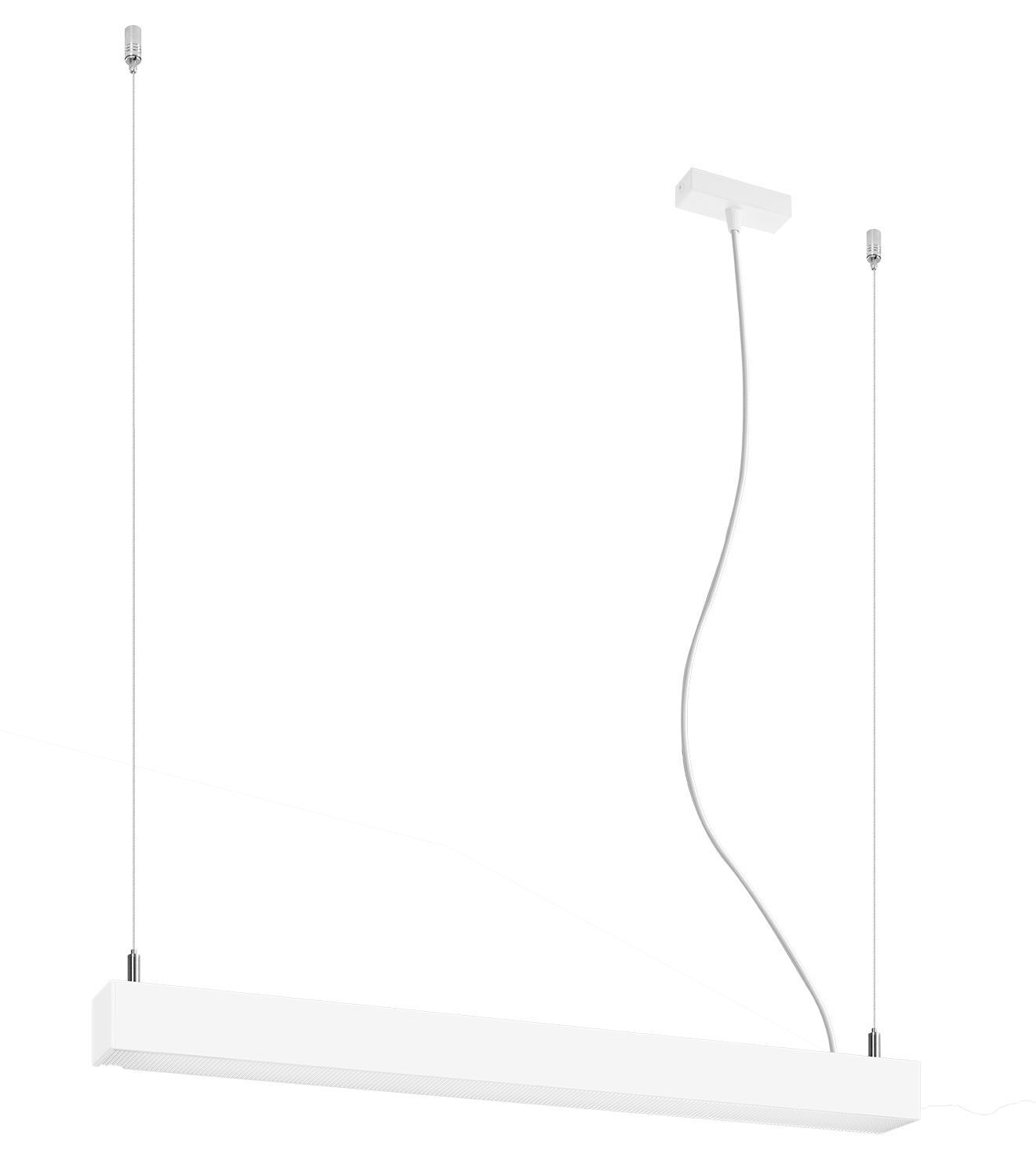 LED Pendelleuchte Weiß 67 cm länglich 3000 K Metall