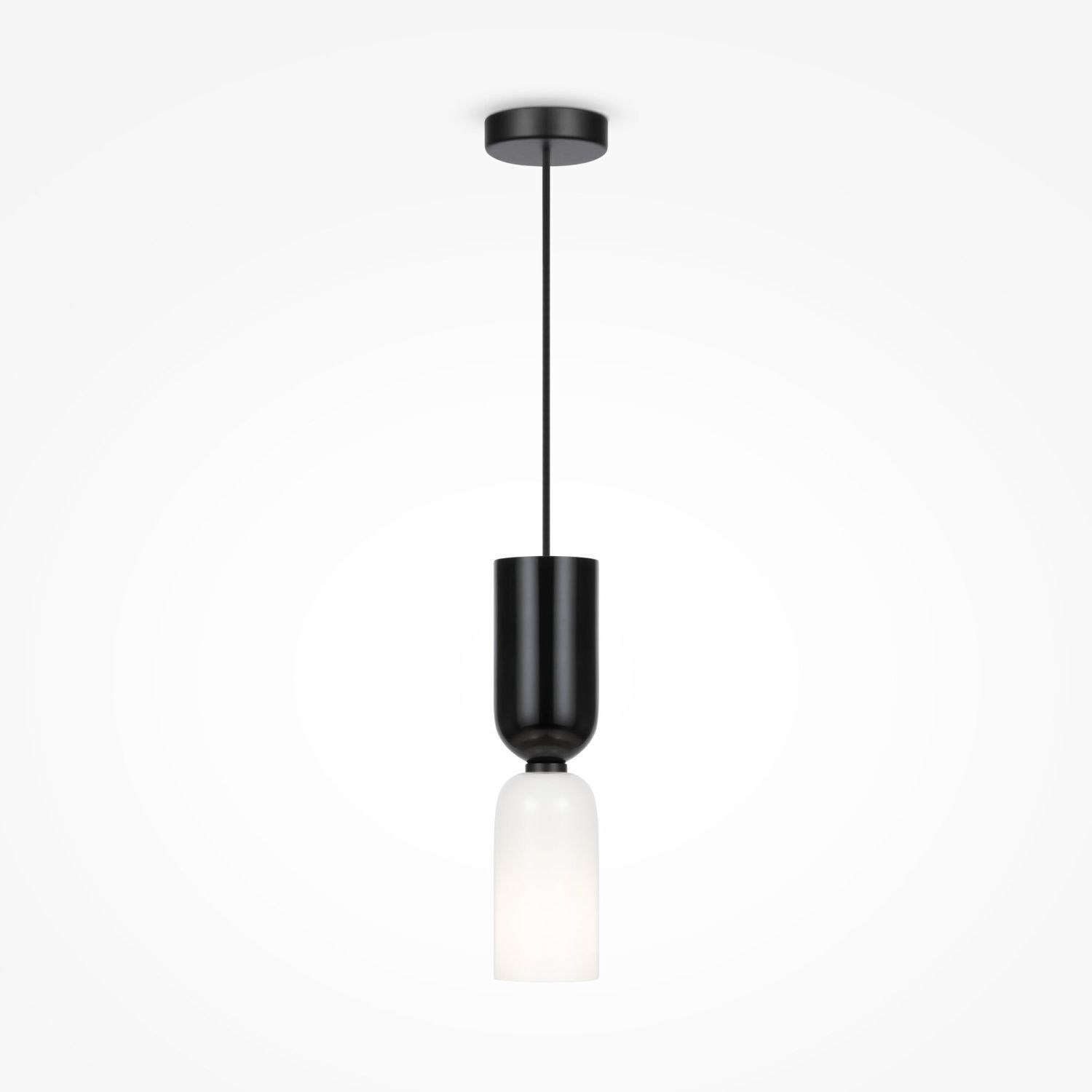 Hängelampe Metall Glas E14 rund Ø 8 cm H: max. 232 cm