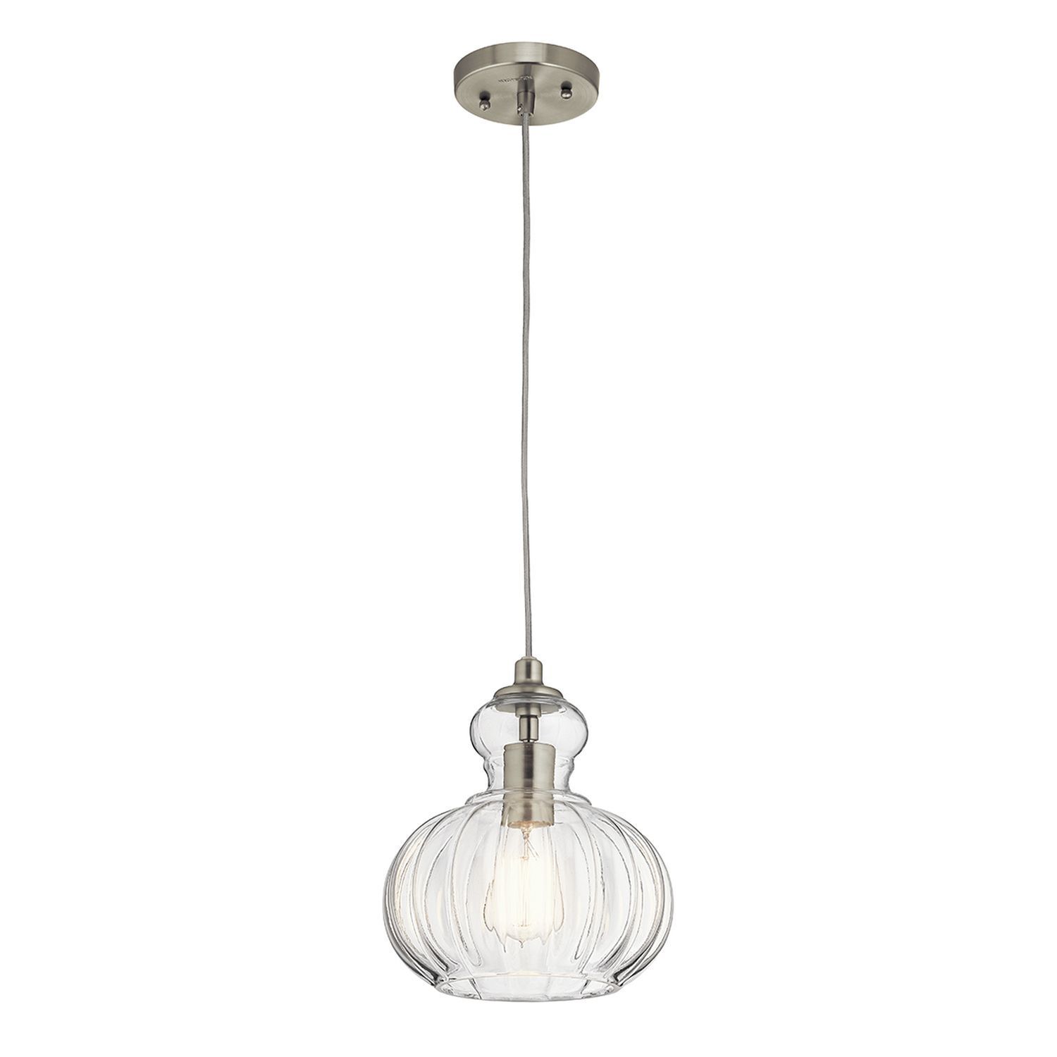 Hängelampe Glas Schirm Ø22cm Vintage Stil E27 Lampe, Kronleuchter, Leuchte