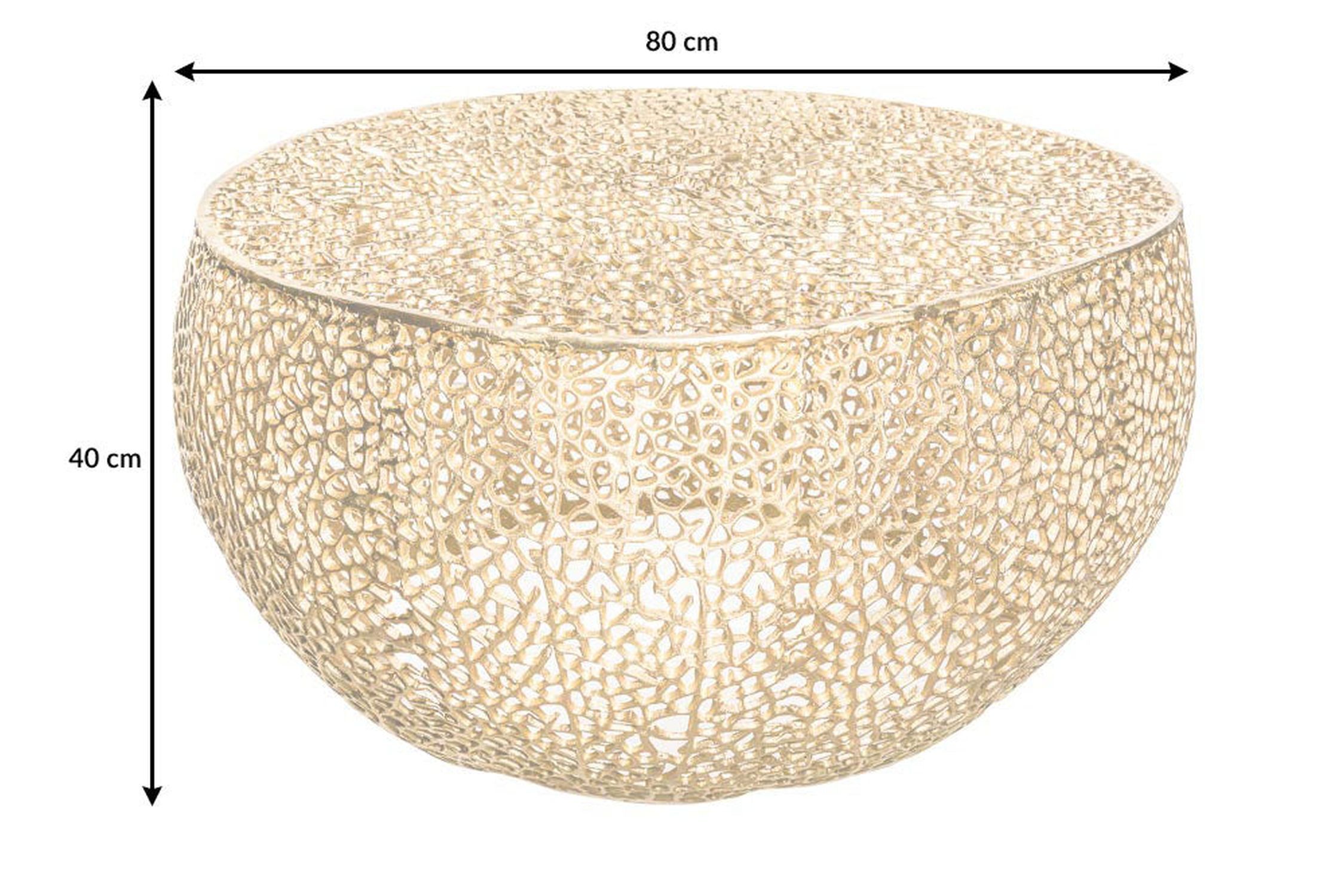 Couchtisch Metall in Gold 80 x 80 cm Handarbeit Couchtisch Metall in Gold 80 x 80 cm Handarbeit
