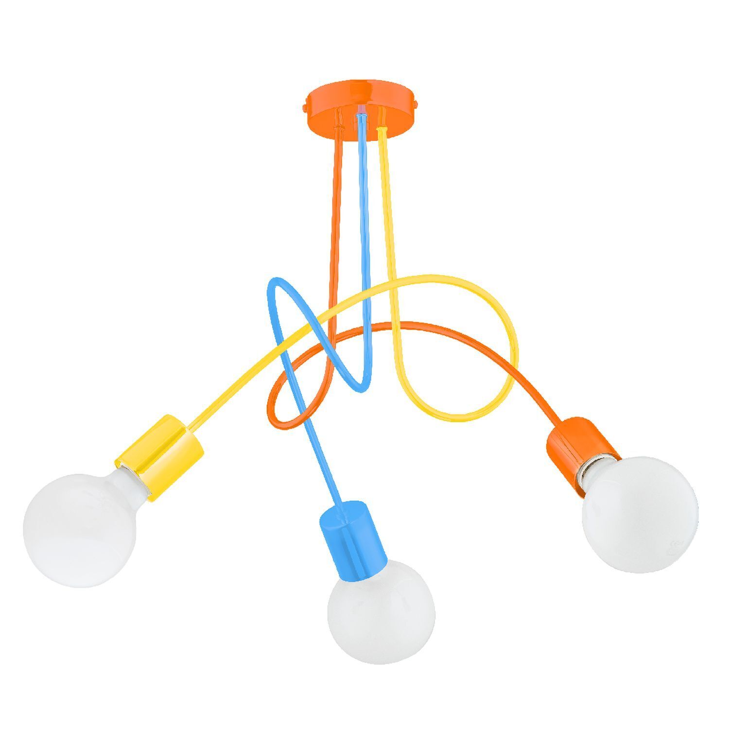 Kinderzimmerleuchte Decke Metall 48 cm breit Bunt E27 Licht, Leuchter, Lampe