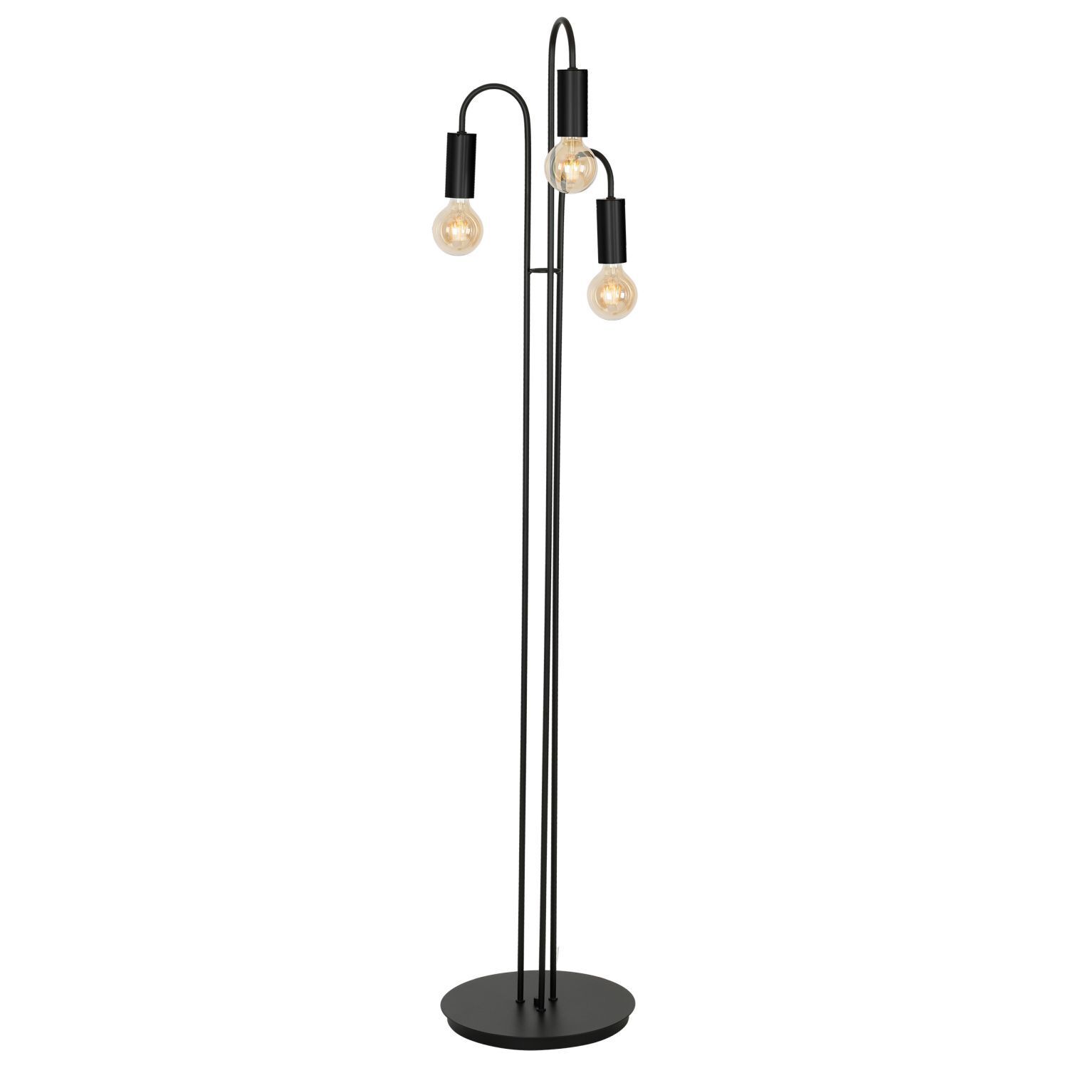 Stehlampe Wohnzimmer Schwarz Metall 163 cm AILSA