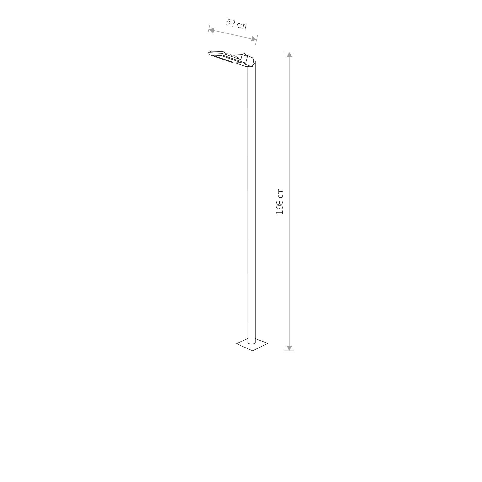 Stehleuchte, LED-Leuchte, Bodenlampe, hohe Lampe, Kopfleuchte
