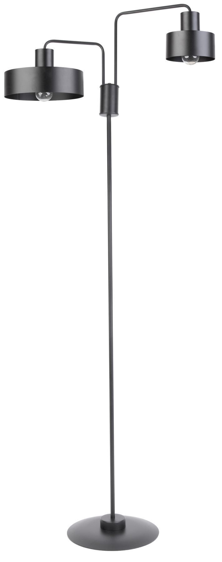 Große Stehleuchte Schwarz Metall Ambiente Lesen 169 cm