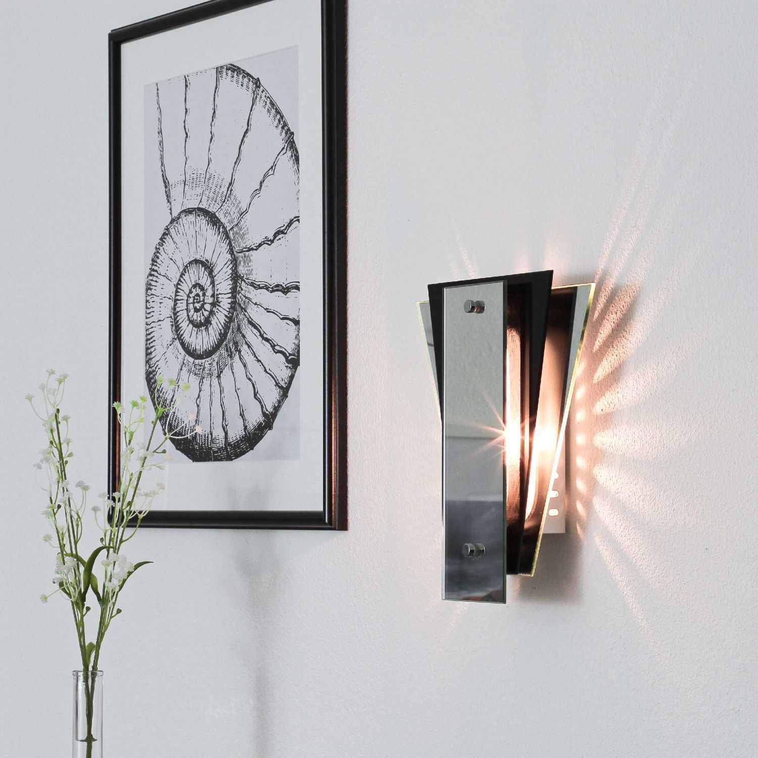 Moderne Wandleuchte E14 Schwarz