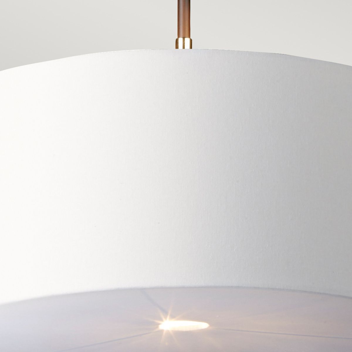 Deckenleuchte E27 D: 45,5 cm höhenverstellbar Stoff Metall