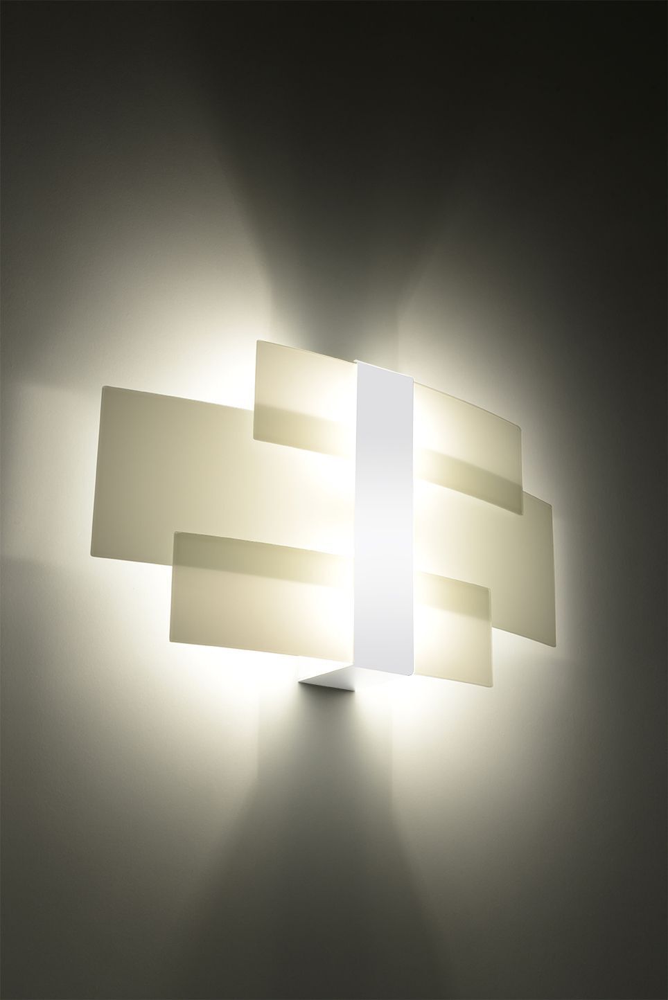 Wandlampe Weiß Glas Metall Modern 2x G9 MAGO
