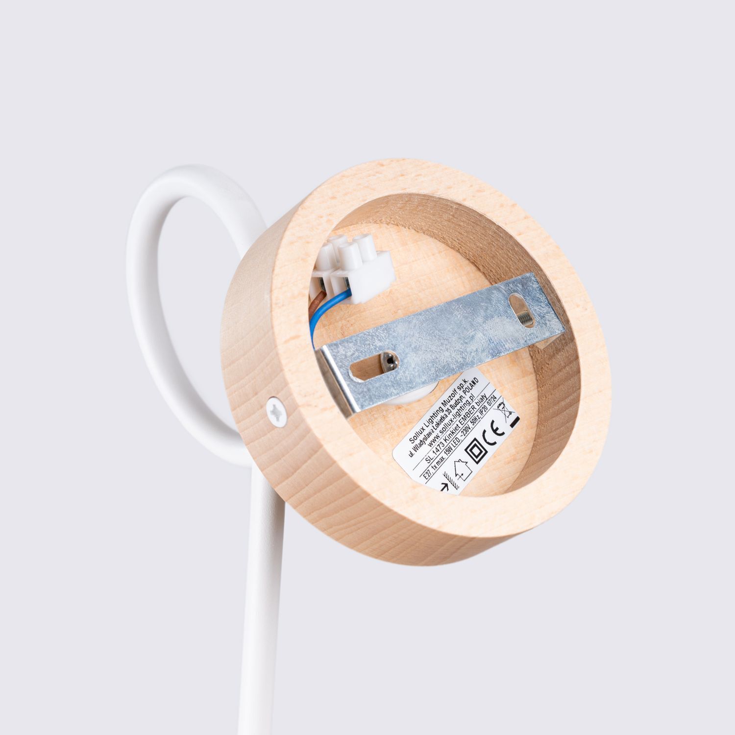 wooden, Lampe, Steckdose, E27, Kabel