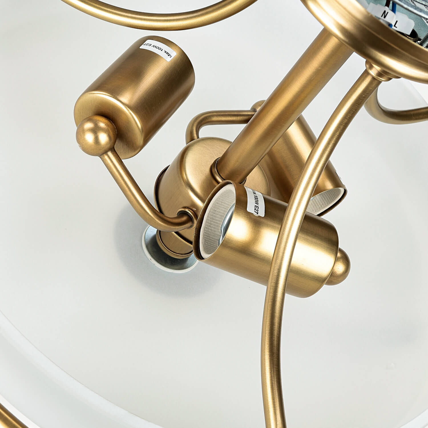 Deckenleuchte ASPERO Messing Jugendstil Lampe Bronze, Sinken, Waschbeckenhahn