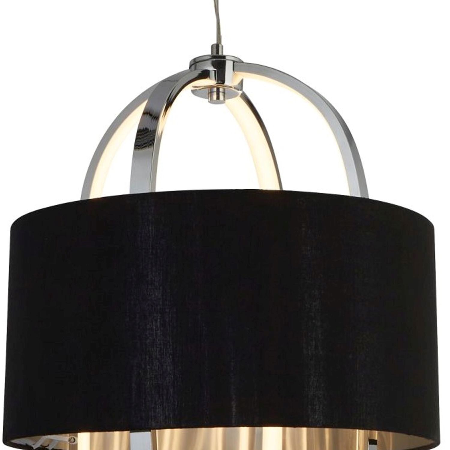 Blendarme LED Hängelampe Stoff Metall warmweiß Ø38 cm