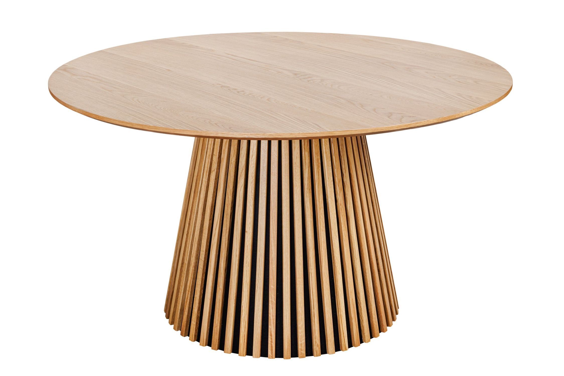 Esstisch rund Ø 120 cm Japandi Design Dunkelbraun