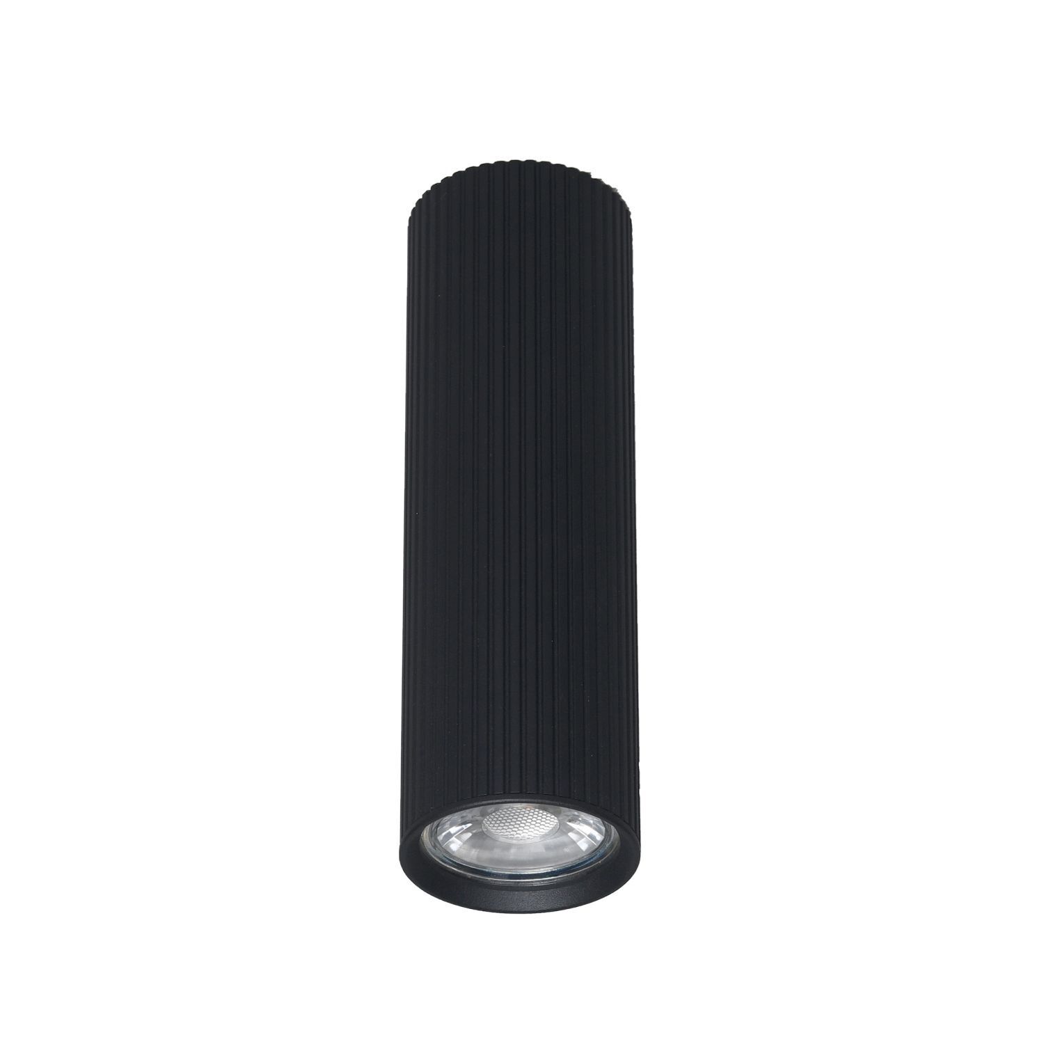 Aufputz Deckenlampe Schwarz Metall GU10 Ø 5,5 cm H: 17 cm