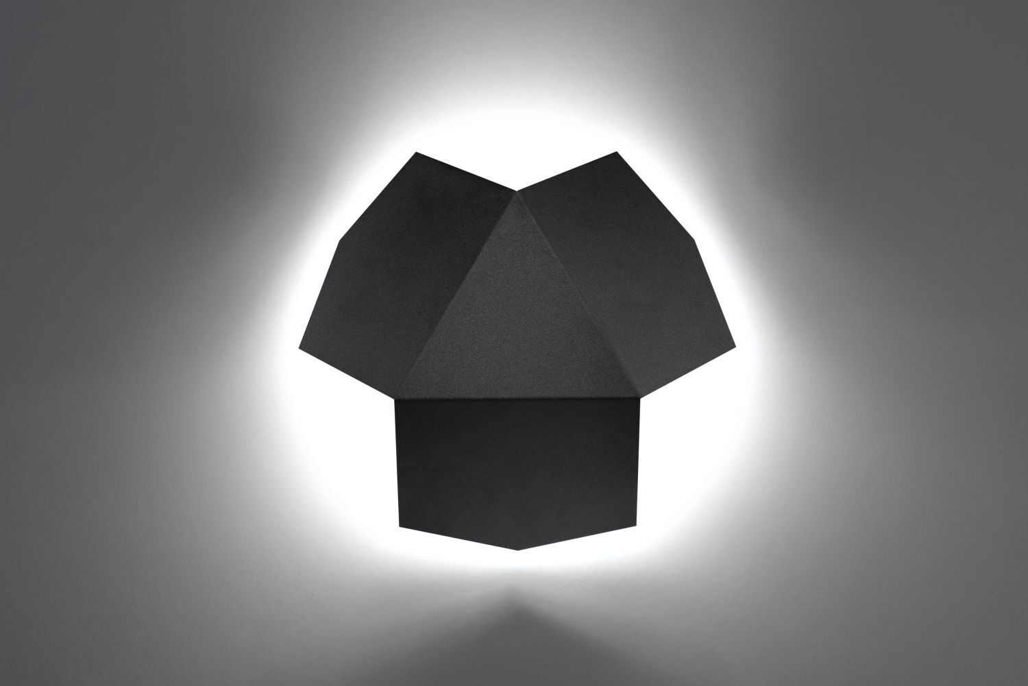 Dekorative Wandleuchte Schwarz Lichteffekt Metall