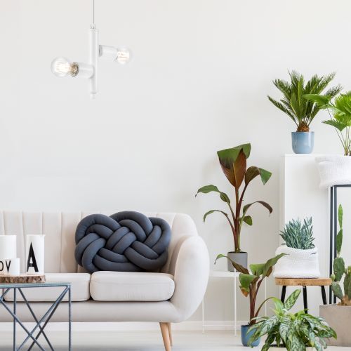 Pendel Hängelampe Weiß Metall Esszimmer Modern
