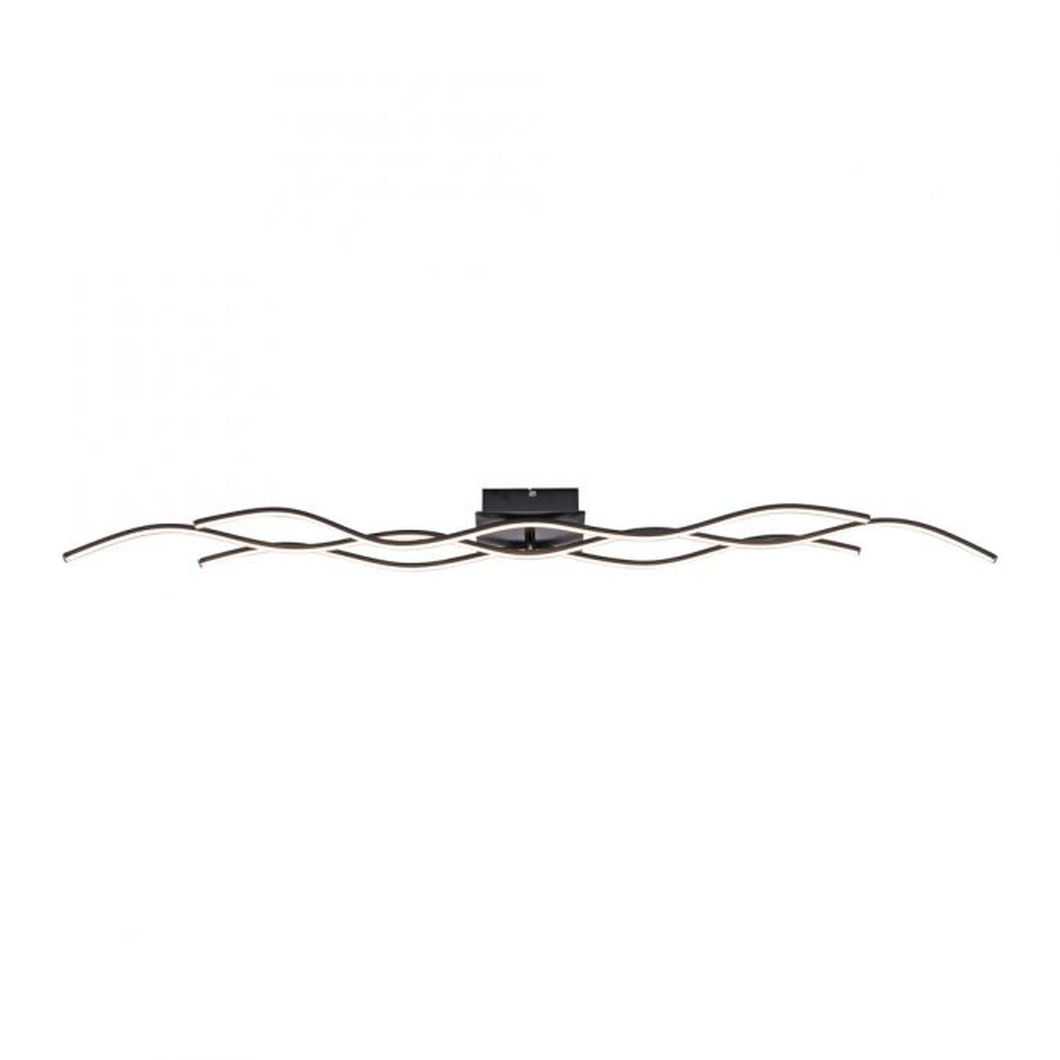 LED Deckenleuchte Wellen Metall Schwarz 139 cm 3000 K