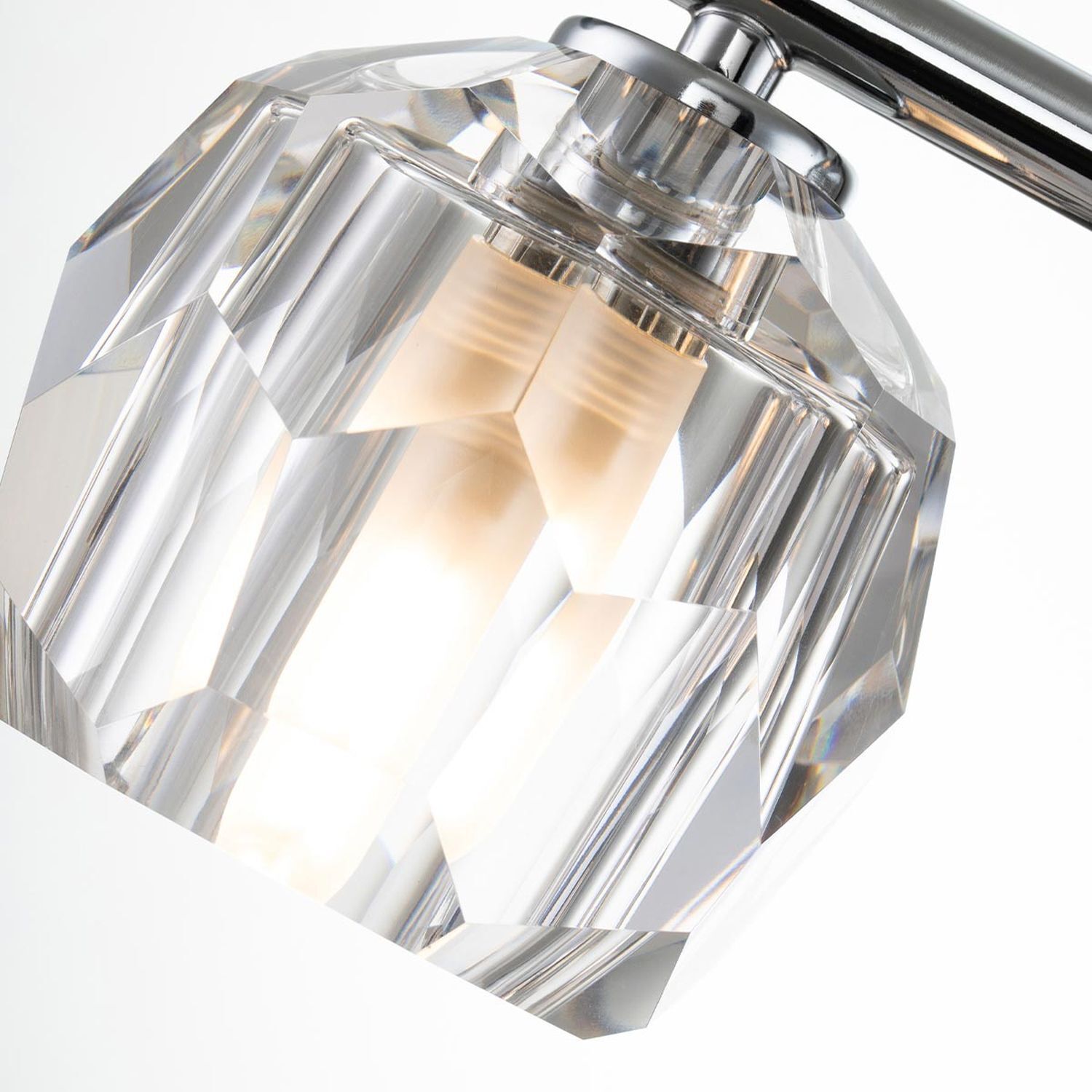 Wandlampe Bad Kristall LED G9 IP44 B: 55 cm Chrom
