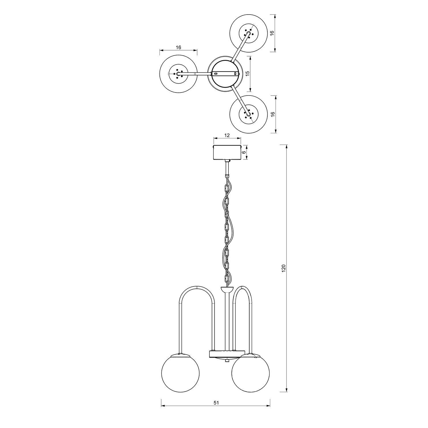Runde Pendelleuchte in Messing Schwarz Rauchgrau Ø51 cm