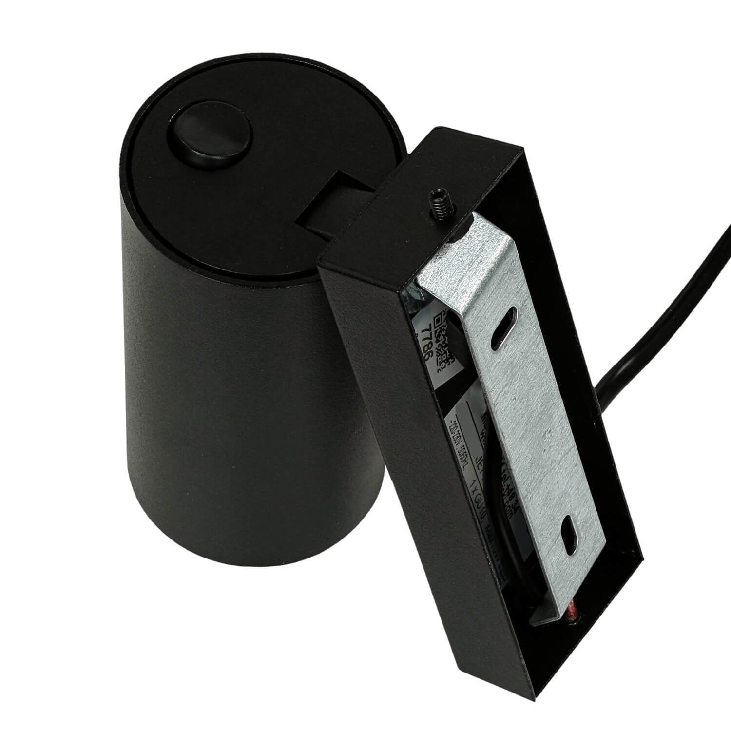 Kleine Spot Lampe mit Schalter Kabel Schwarz GU10 Adapter, Elektronik