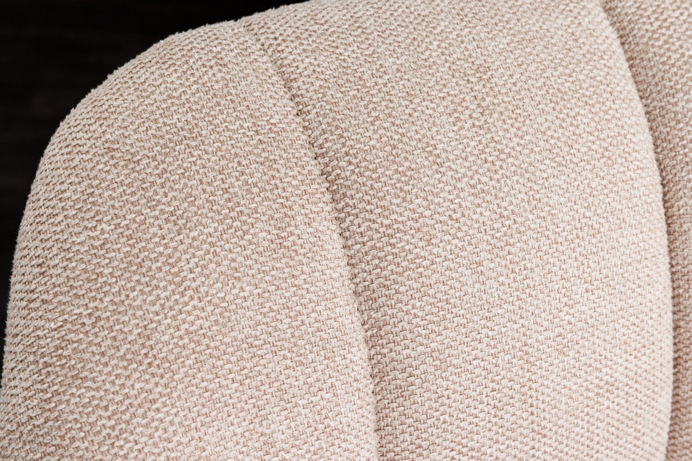 Bürostuhl ohne Rollen Creme Beige Schwarz Stoff Metall Retro Dekoration für Zuhause, Kissen, Leinen