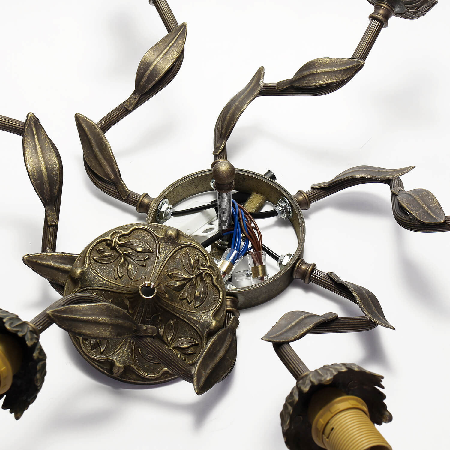 Premium Deckenleuchte Ø44cm 6-Flmg Bronze, Schwert, Waffe