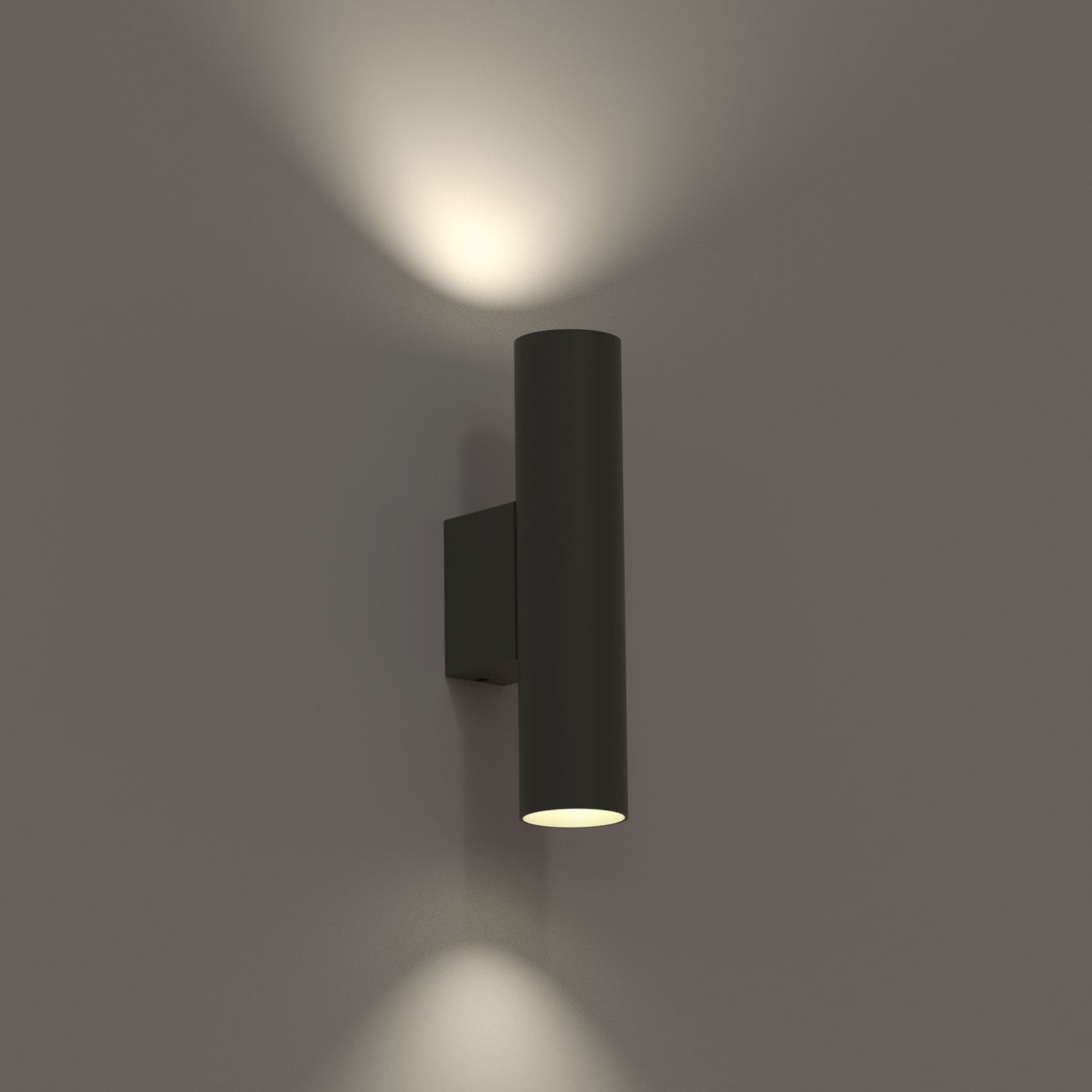 Wandleuchte 2-flammig Up Down Grau GU10 R35 Metall Modern