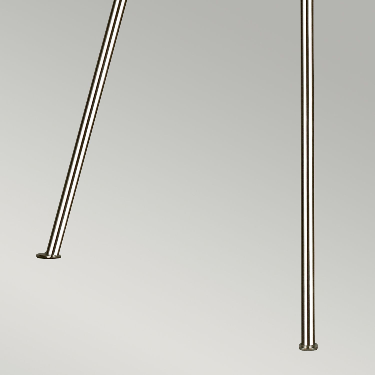 Stehleuchte Dreibein 140 cm klein Metall Stoff Modern