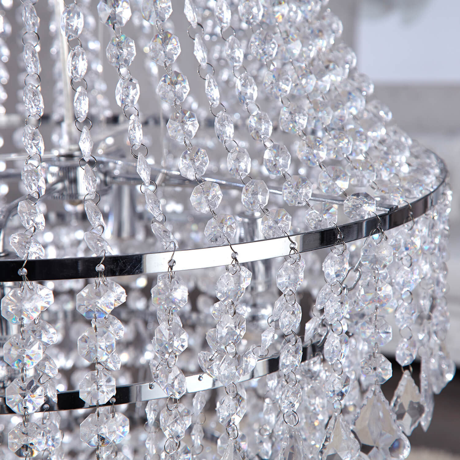 Hängeleuchte E14 Barock imposant Kronleuchter Leuchter, Lampe, Diamant, Schmuck, Kristall