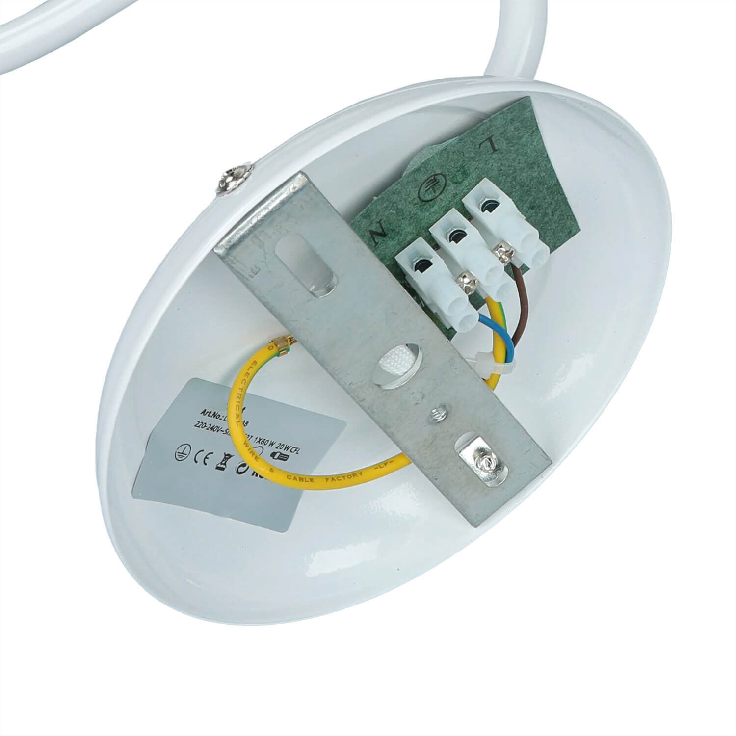 Wandlampe Metall Weiß Stoff Lampe Rustikal Computerausrüstung, Elektronik, Hardware