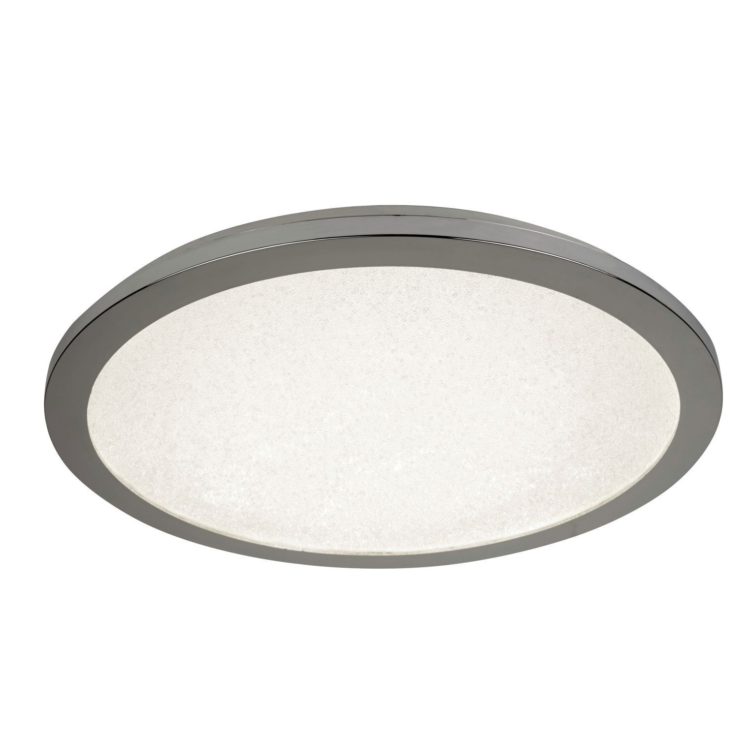 LED Deckenleuchte Bad IP44 D: 30 cm Chrom 4000 K rund flach