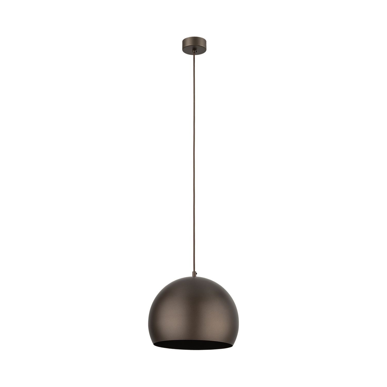 Runde Hängelampe Metall Ø 27 cm E27 Braun Retro Design