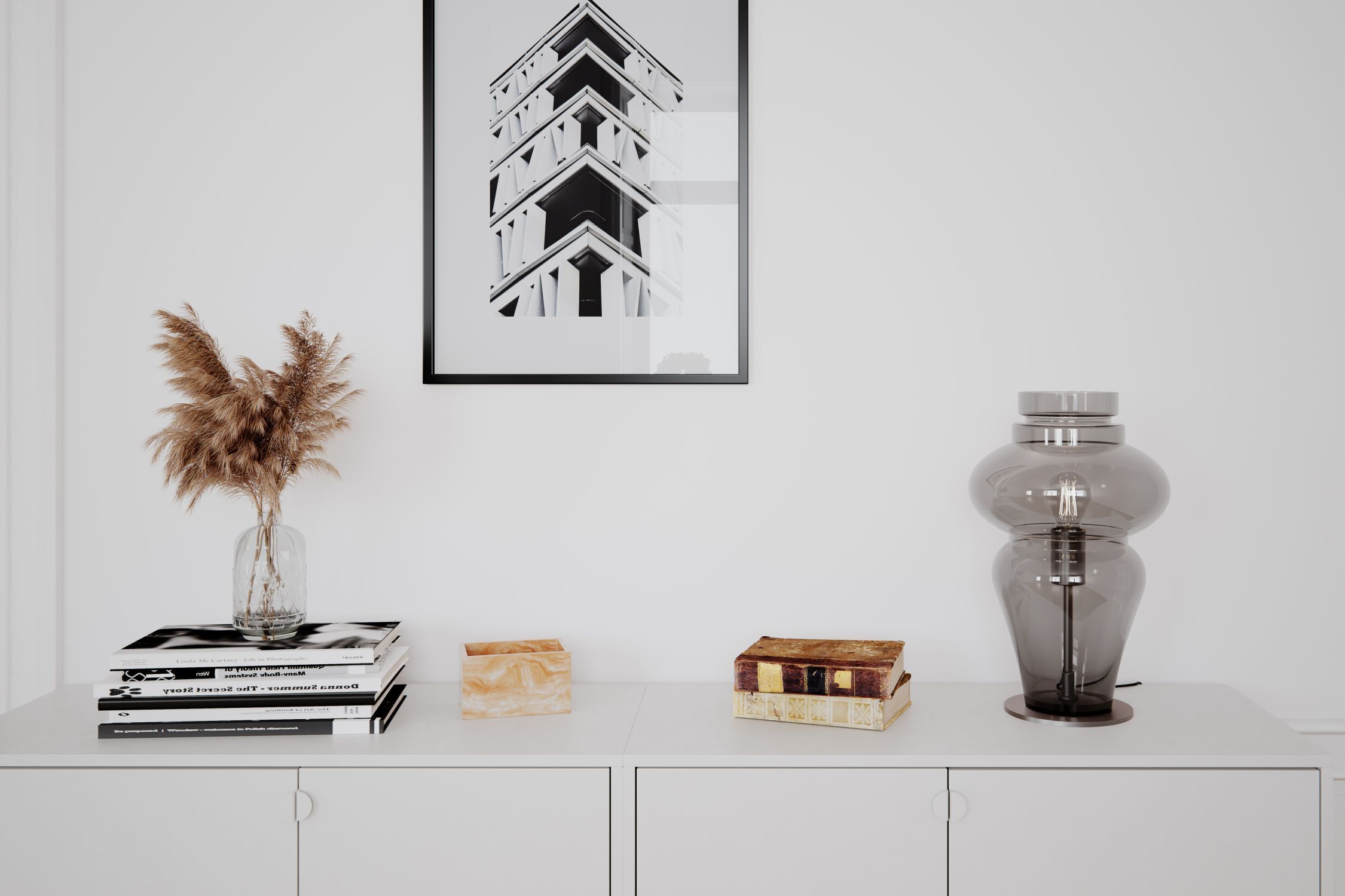 Tischleuchte Rauchglas Metall 40,6 cm E27 Kabelschalter Krug, Innenarchitektur, Töpferei, Tabelle, Vase