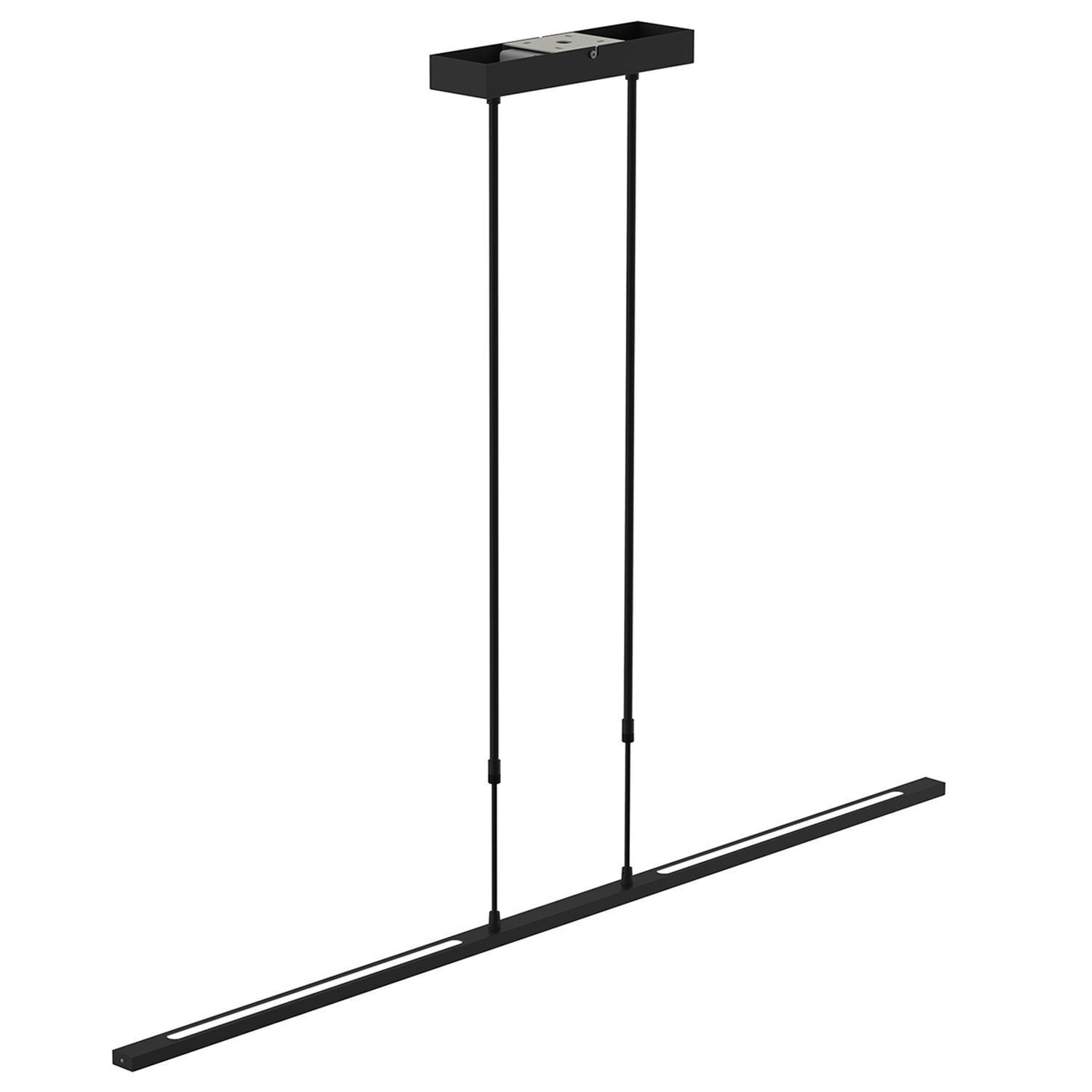 Lange LED Deckenlampe dimmbar Schwarz 122 cm 4000 K