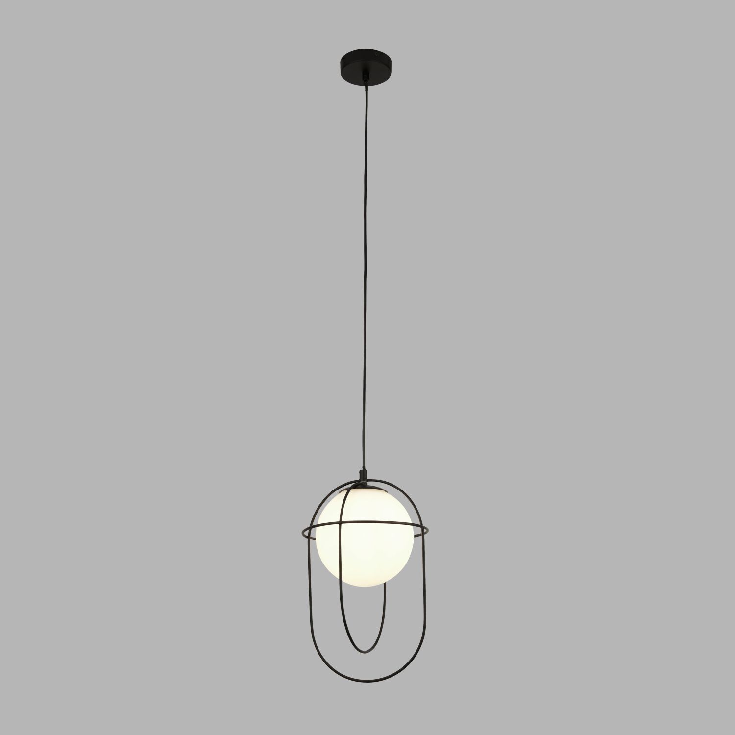 Hängeleuchte Schwarz Weiß E27 Glas Metall Modern TRISTAN