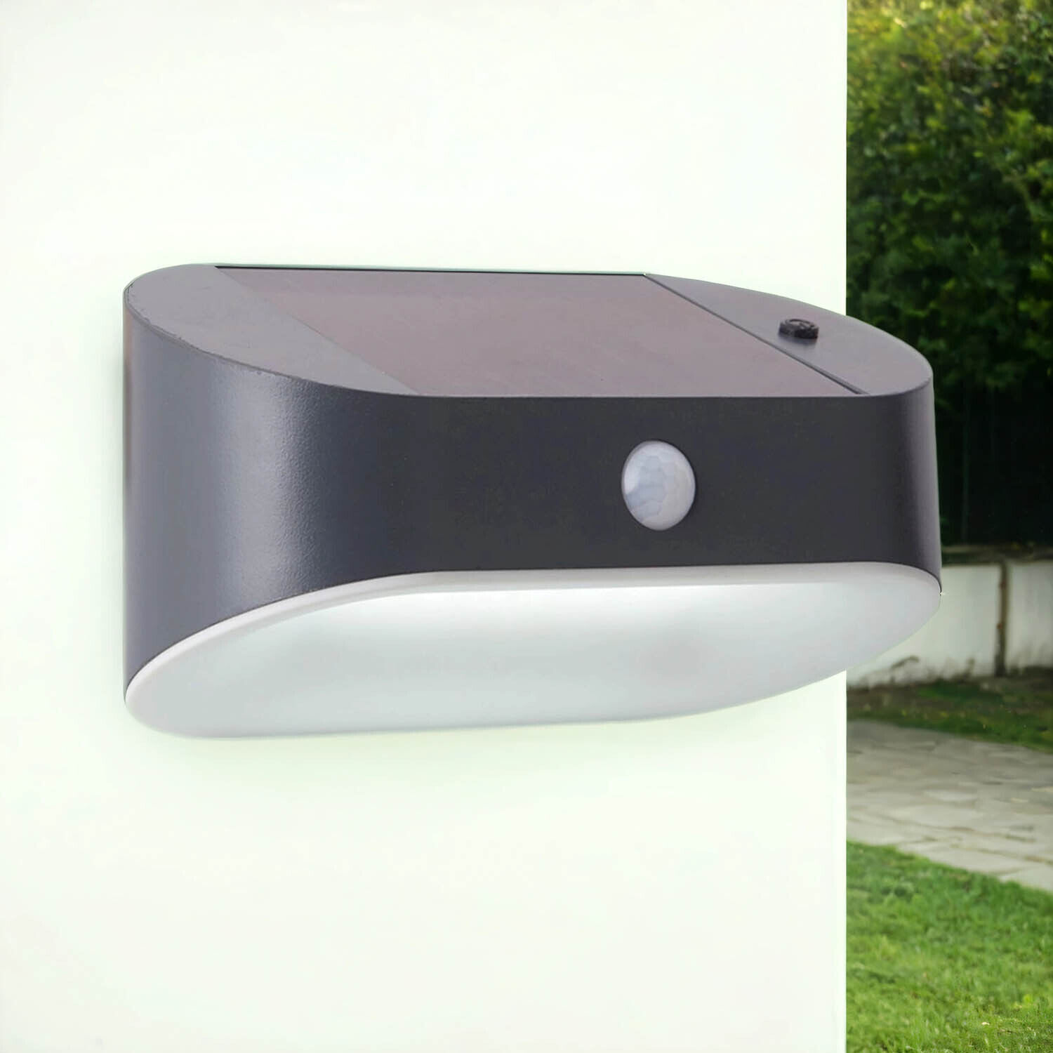 LED Wandlampe Solar Bewegungssensor Metall IP44 Outdoor