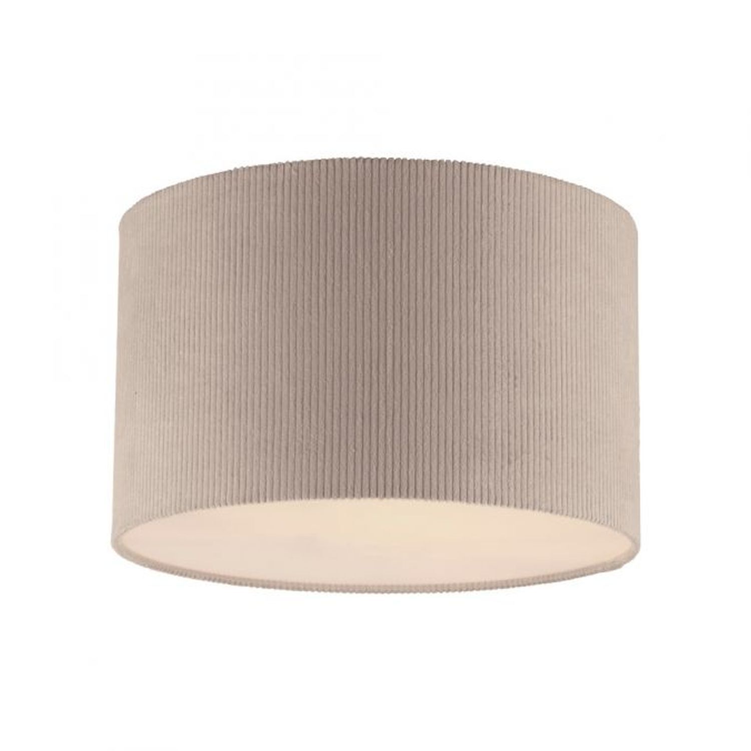 Stoff Deckenlampe blendarm Beige E27 Ø35 cm gemütlich